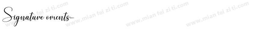 Signature omcnts字体转换